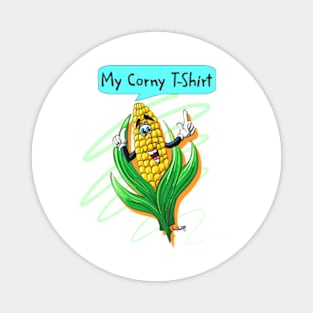 Corny Fall Autumn Tshirt Halloween and Thanksgiving Gift Magnet